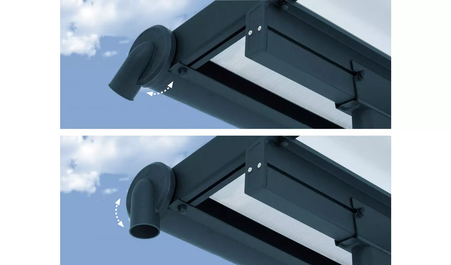 Palram – Canopia Sierra 3 x 5.46m Patio Cover - Grey Clear