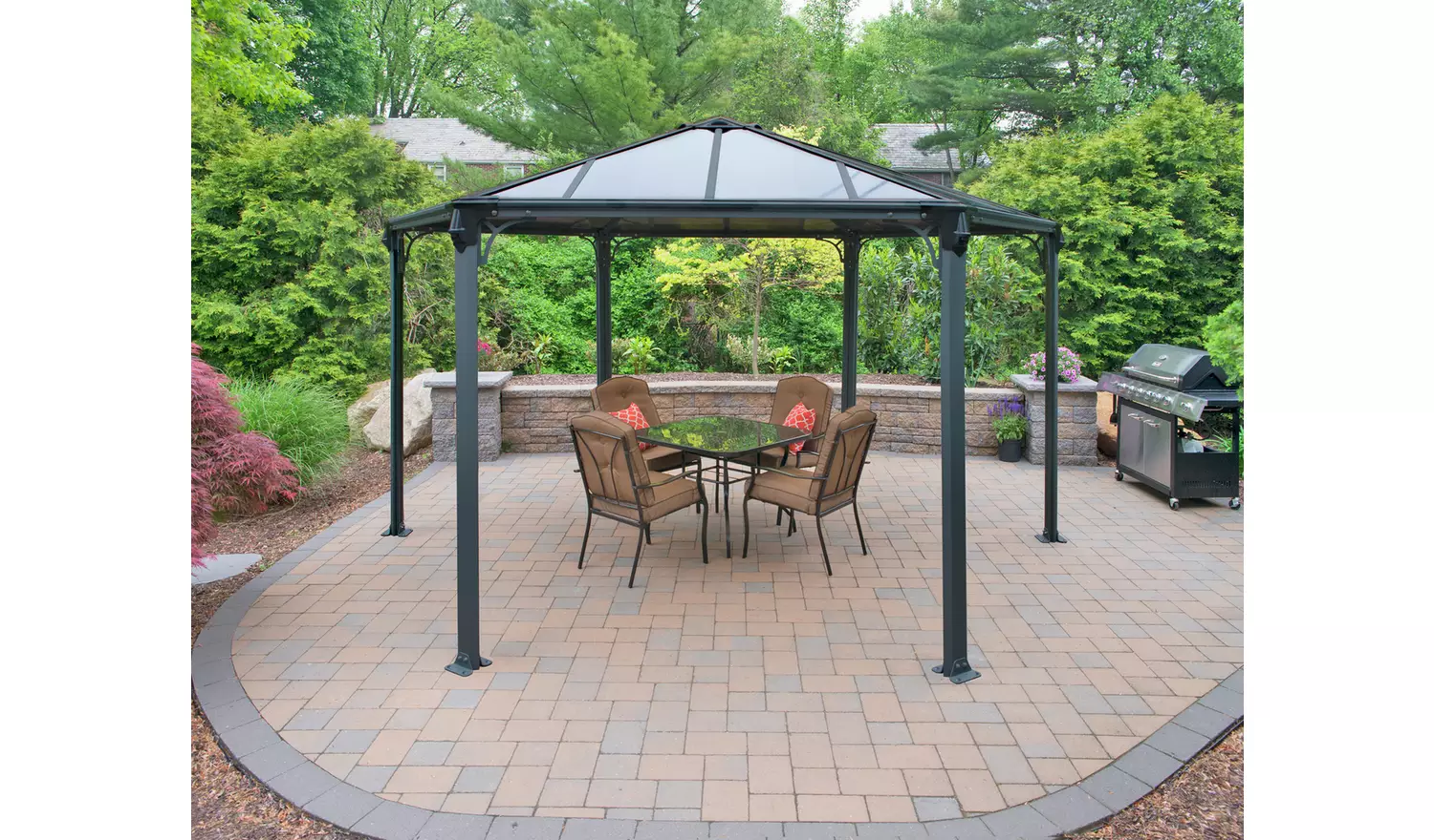 Palram – Canopia Monaco Hexagonal Gazebo - Grey