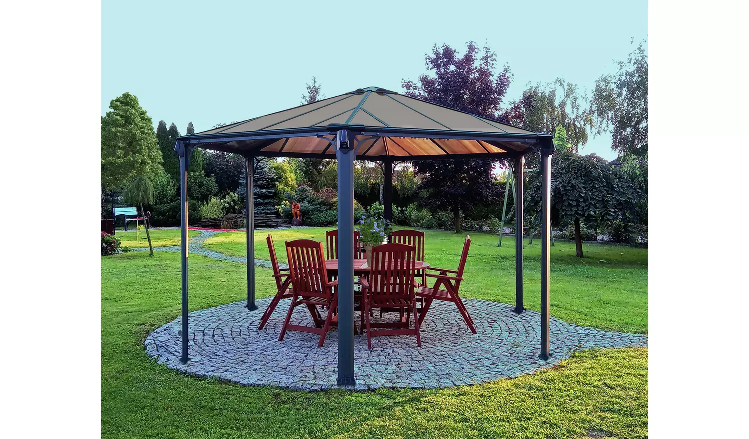 Palram – Canopia Monaco Hexagonal Gazebo - Grey