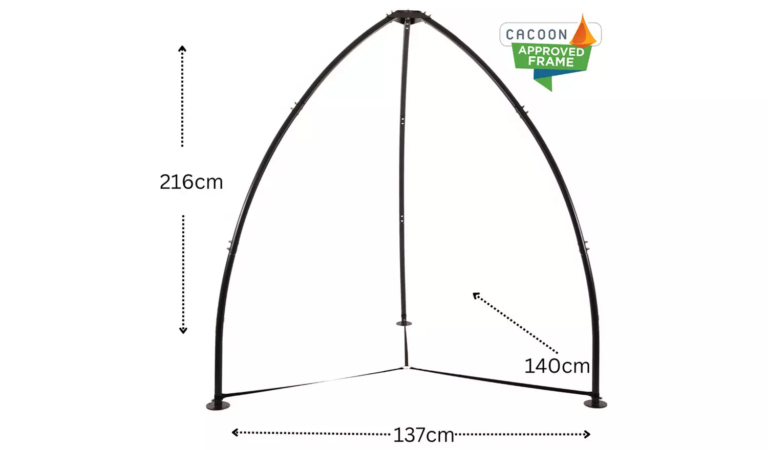 Vivere Tripod Hanging Chair Stand - Black