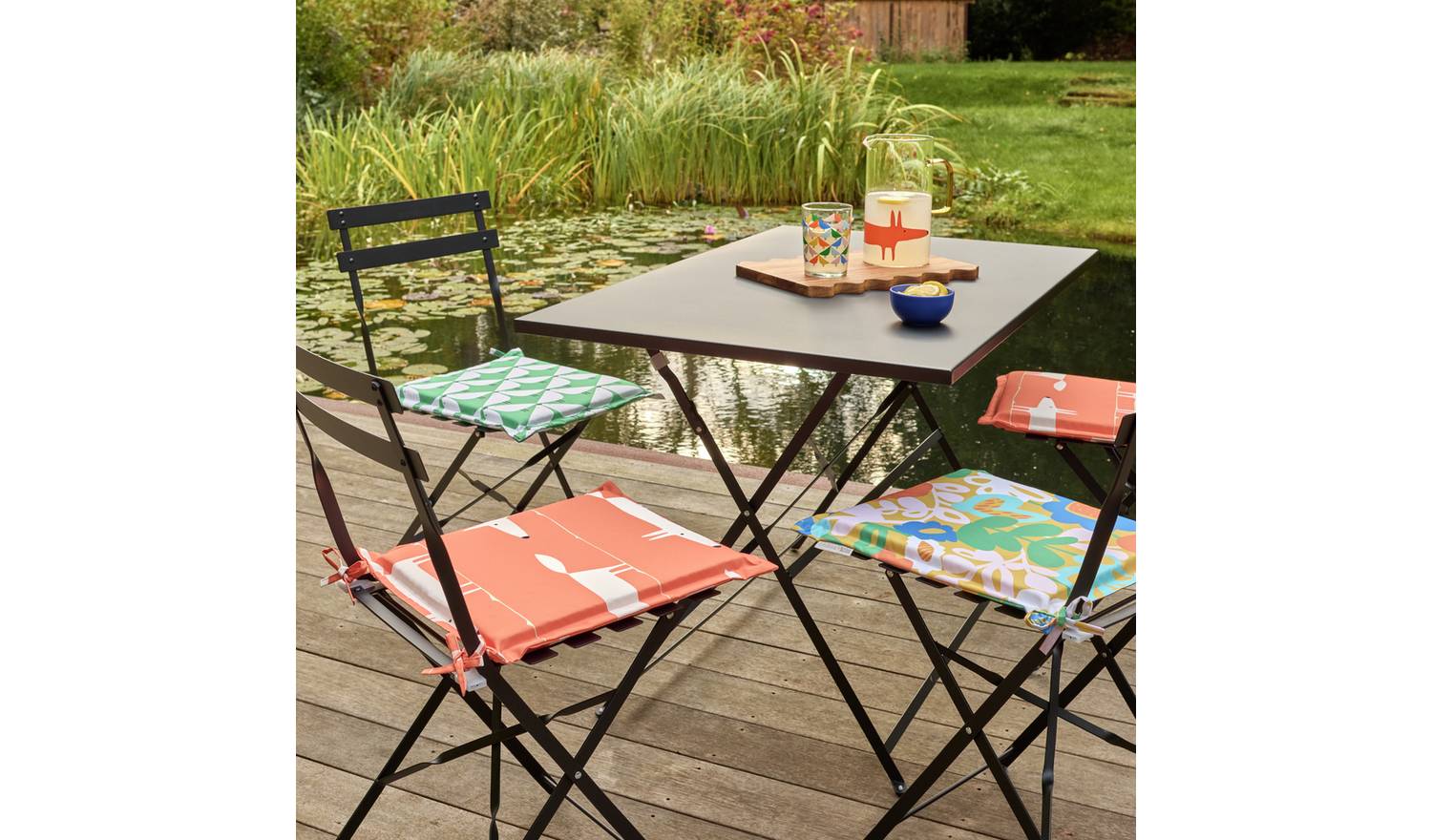 Habitat x Scion Pack of 2 Kukkia Garden Chair Cushions