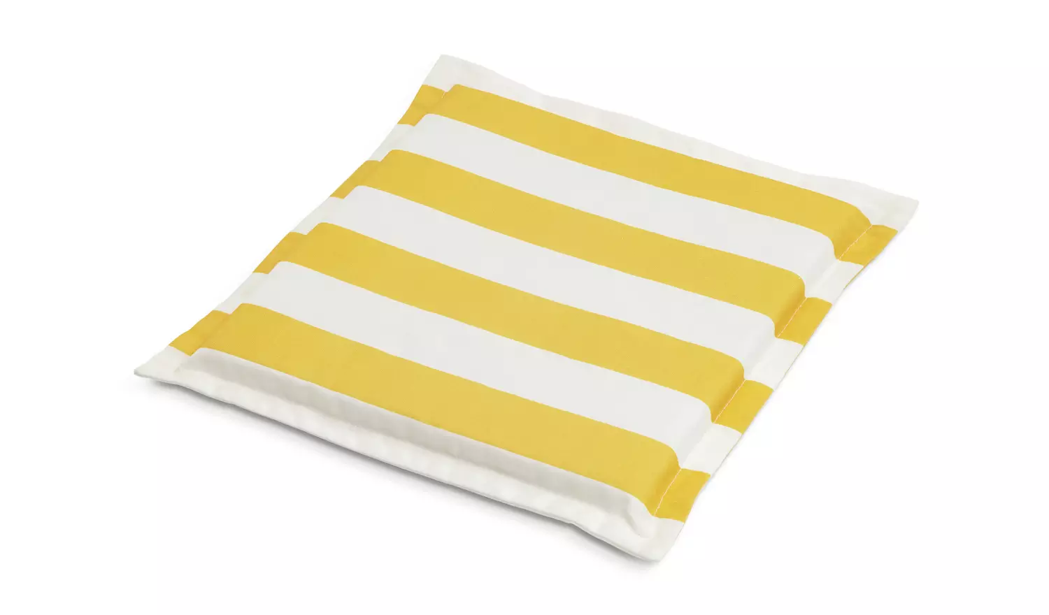 Habitat Pack of 2 Stripe Garden Chair Cushions - Yellow
