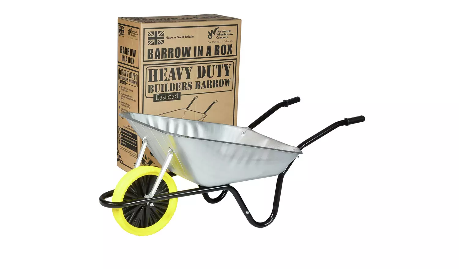 Walsall 85L Galvanised Builders Wheelbarrow