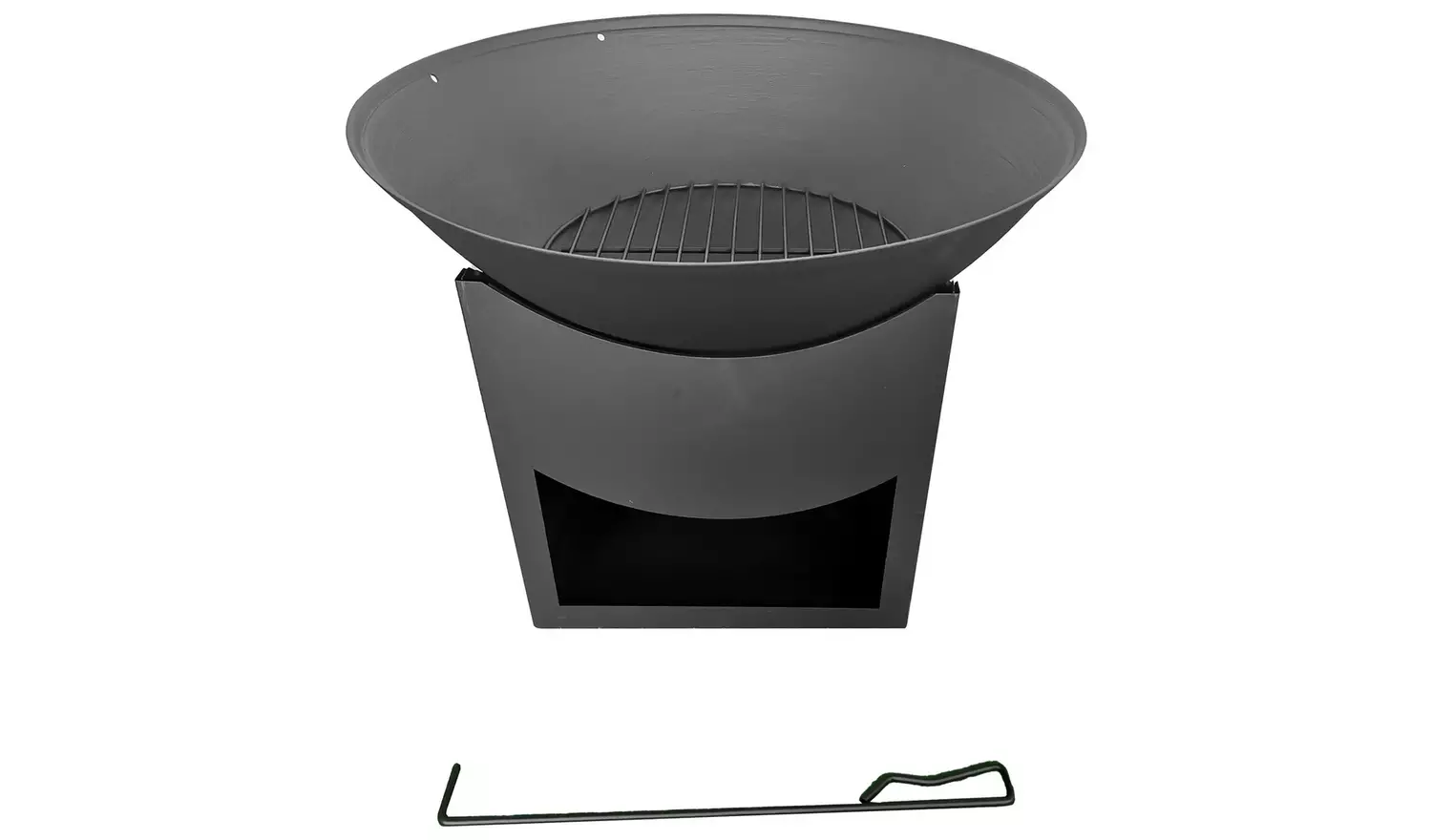 Habitat Steel Firepit With Log Storage