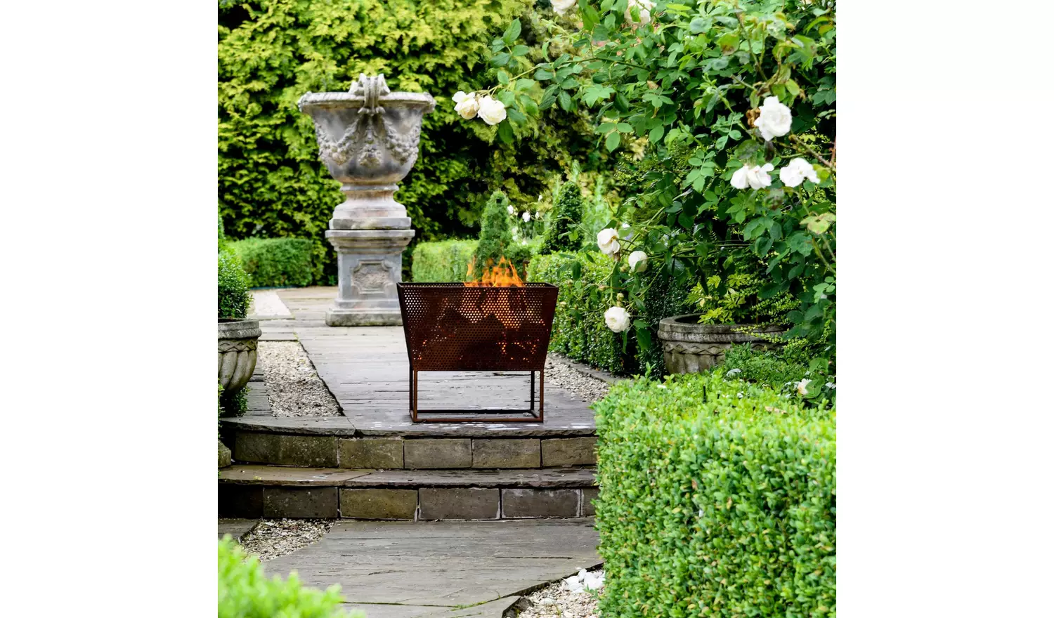 Ivyline Outdoor Norfolk Fire Pit - Rust Iron
