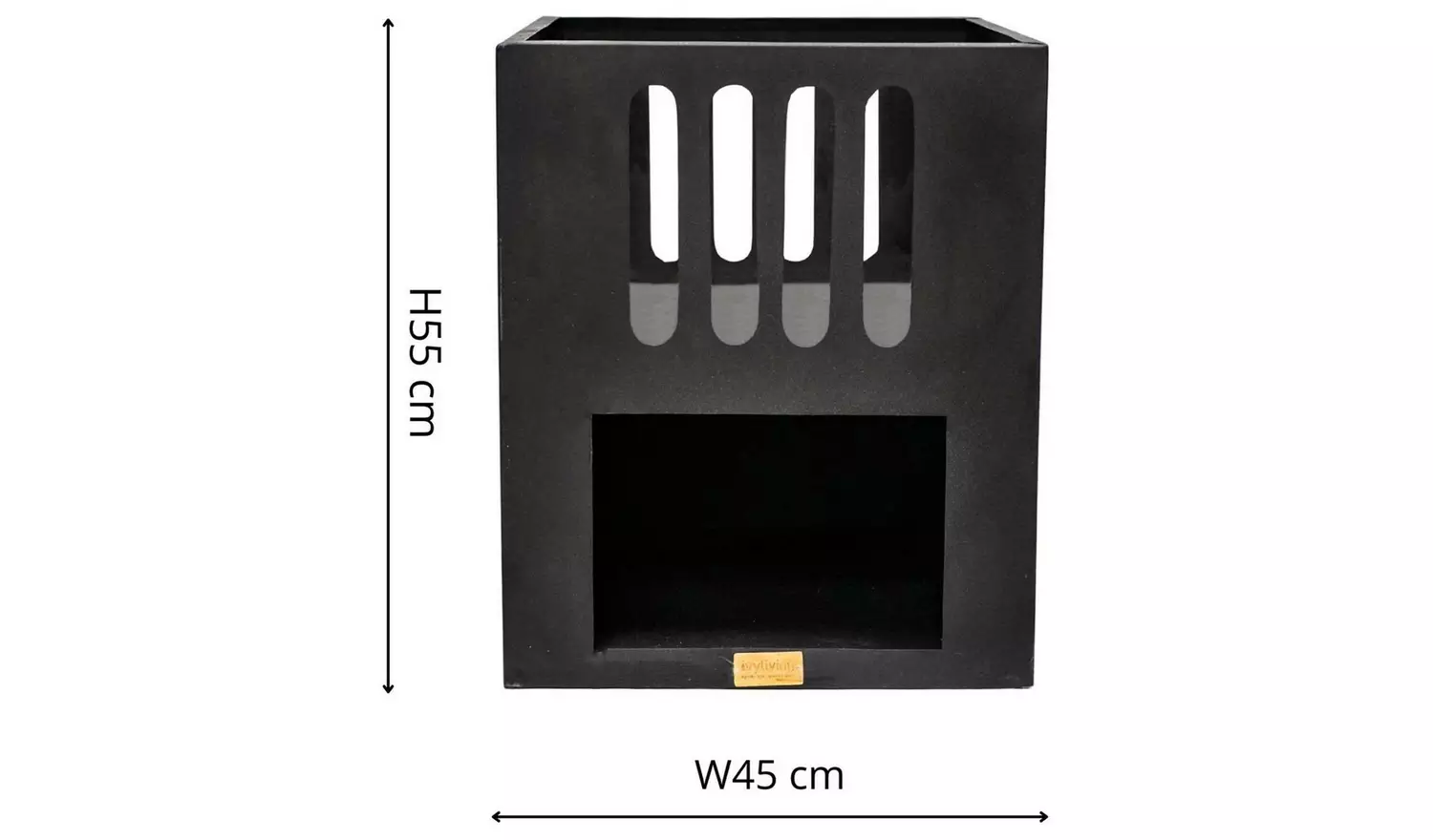 Ivyline Outdoor Libra Fire Pit - Matte Black