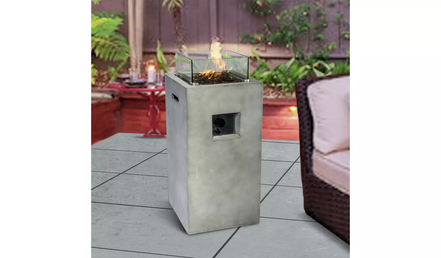 Teamson Home HF31701AA UK Gas Fire Pit With Cover