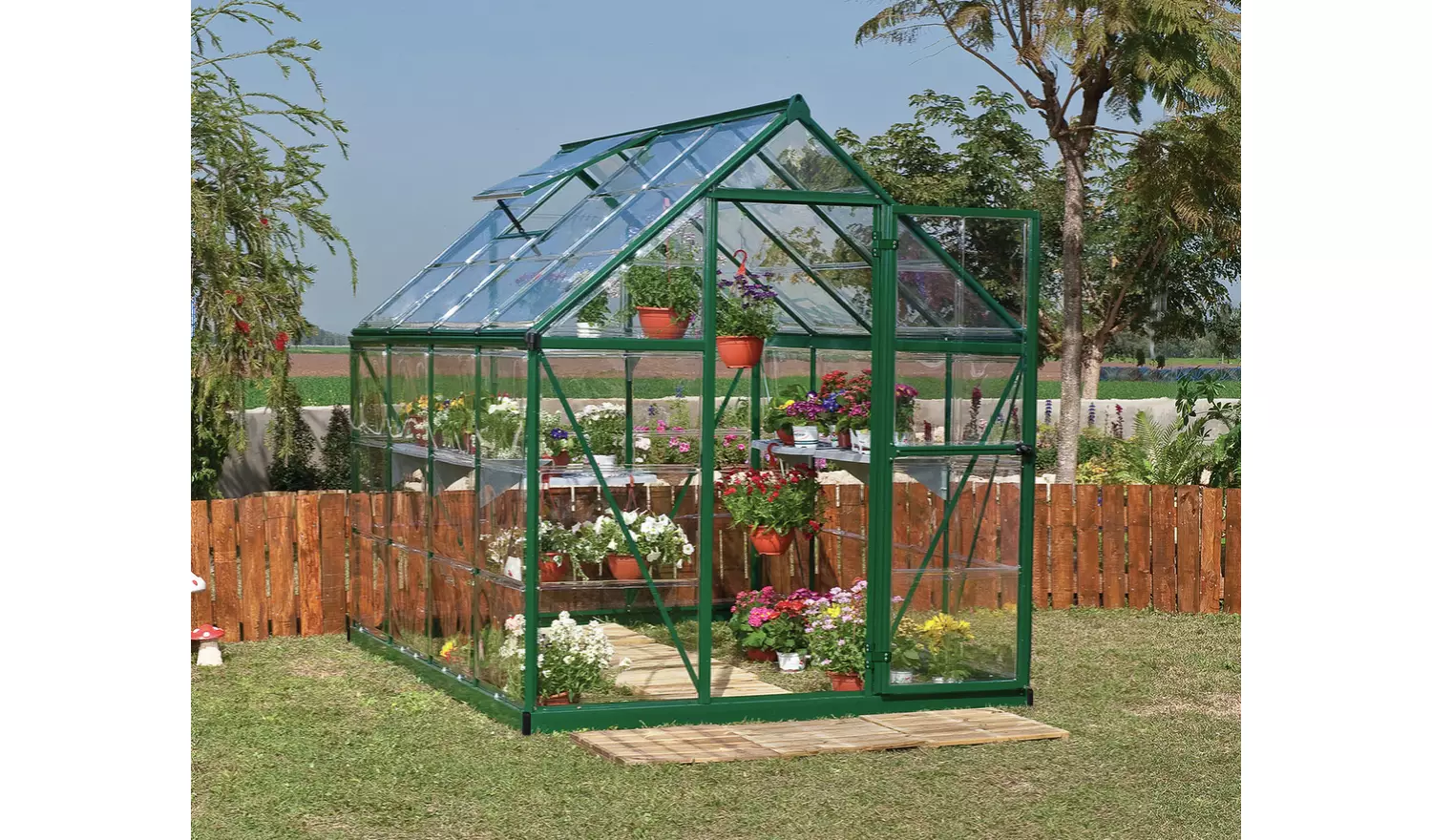 Palram - Canopia Harmony Green Greenhouse - 6 x 8ft