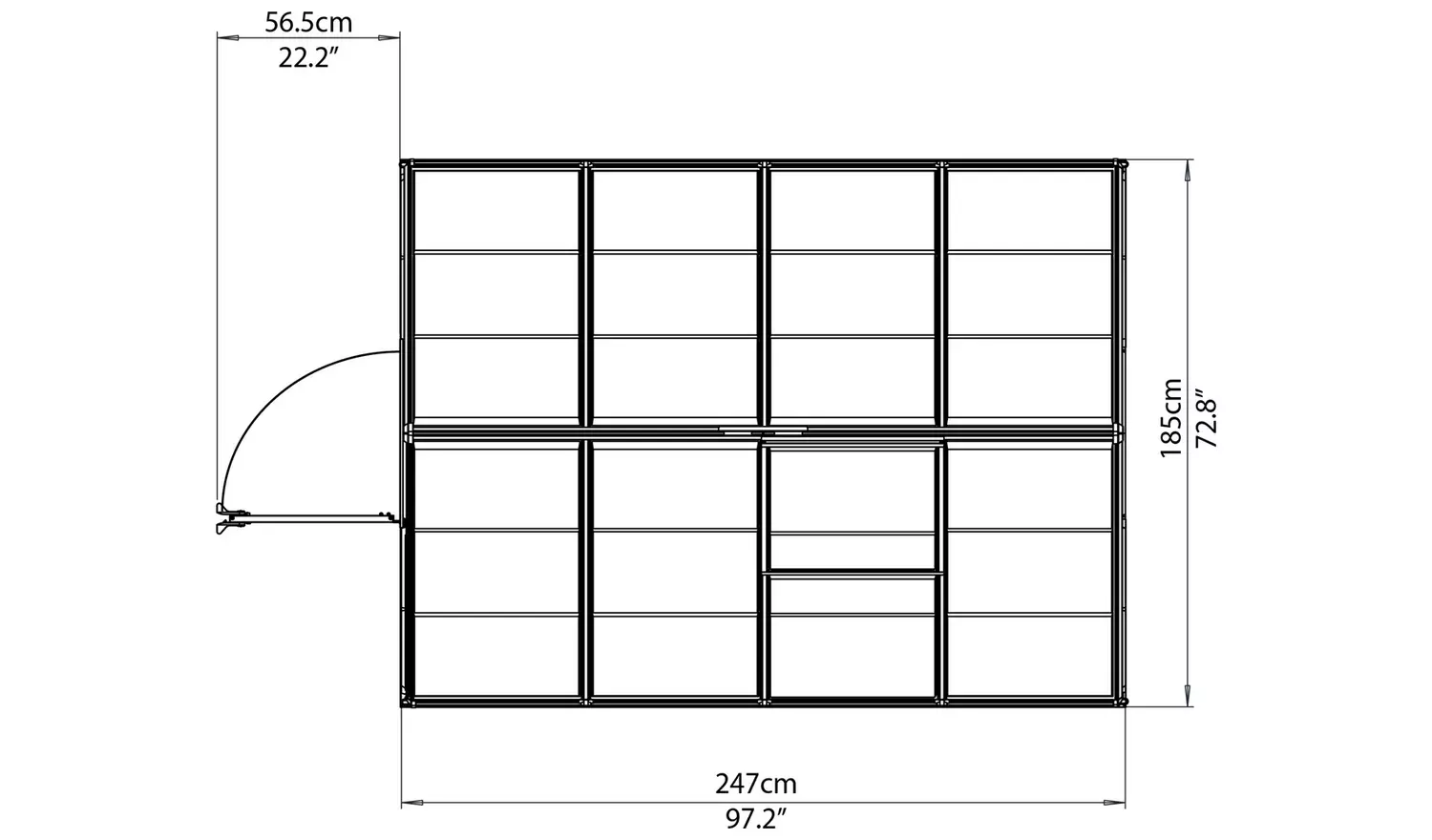 Palram - Canopia Harmony Green Greenhouse - 6 x 8ft