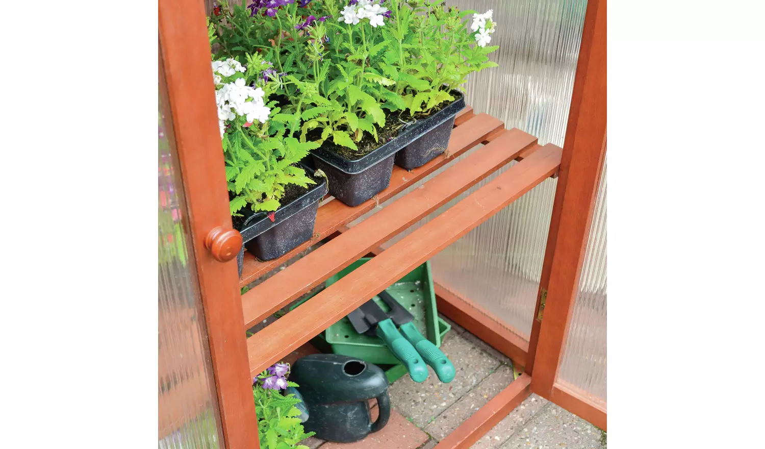 Rowlinson Hardwood 2Tier Mini Greenhouse