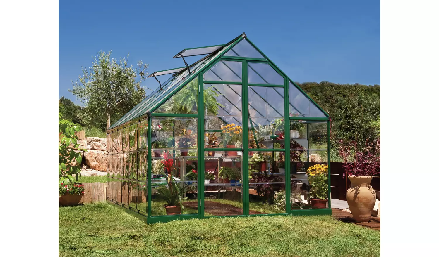 Palram Canopia Balance Green Greenhouse - 8 x 12ft