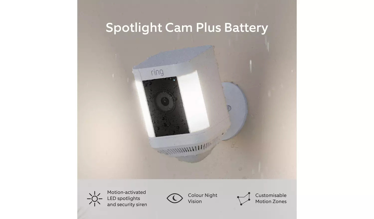 Ring Spotlight Cam Plus Battery Security Camera - White