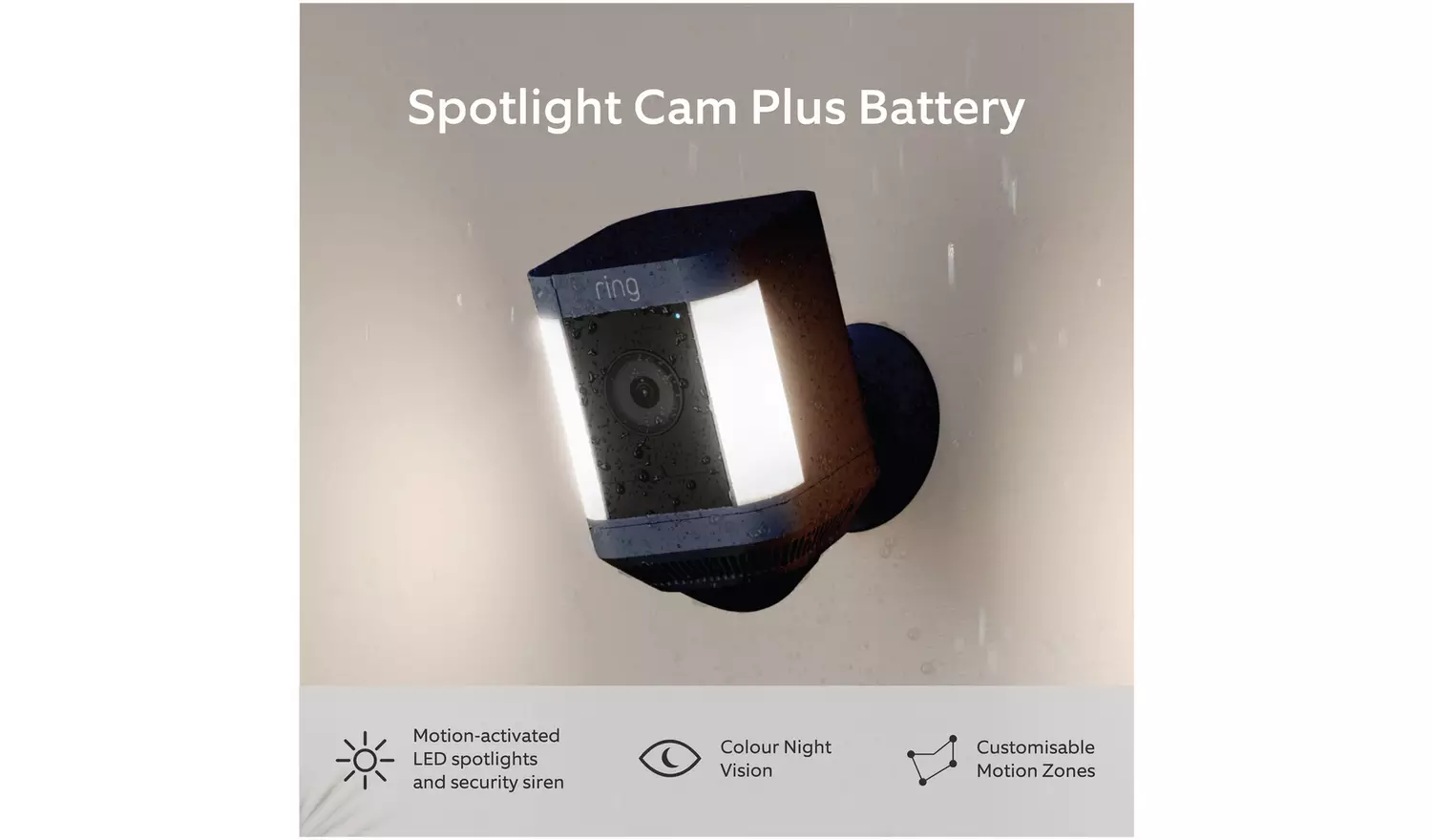 Ring Spotlight Cam Plus Battery Security Camera - Black