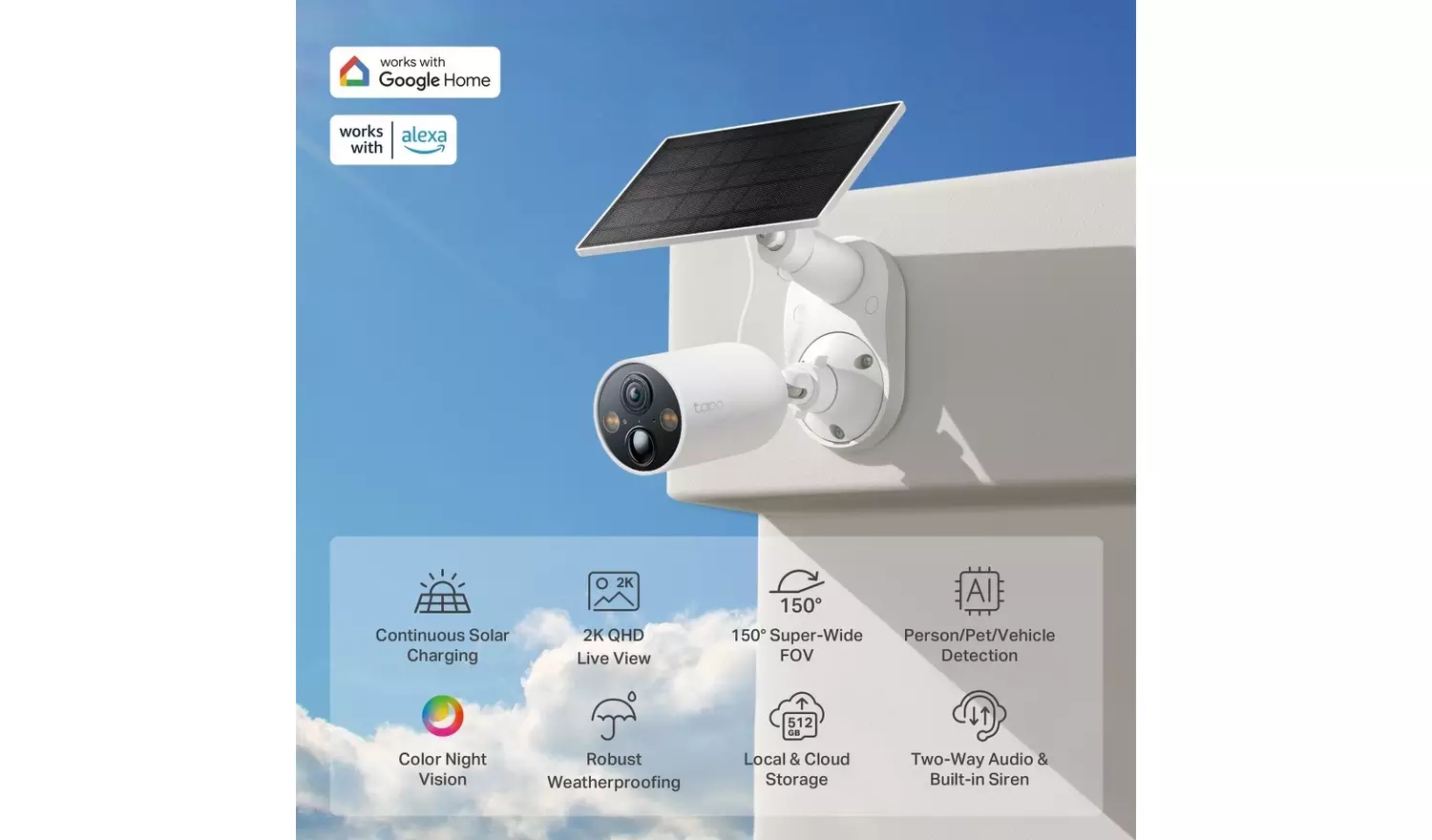 Tapo C425 KIT 2K Solar Powered Outdoor Security Camera Kit