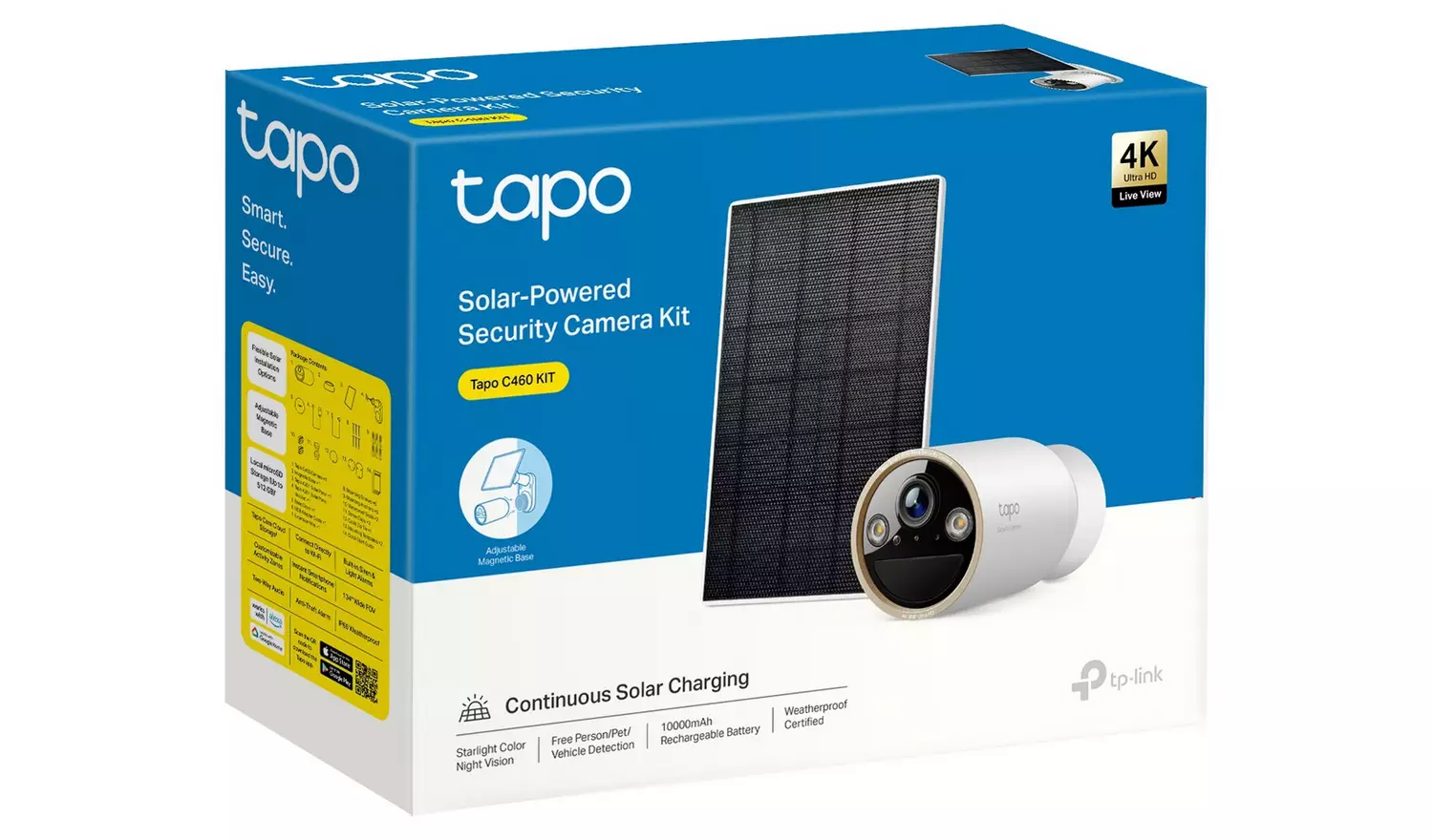 Tapo C460 KIT 4K Solar Powered Outdoor Security Camera Kit