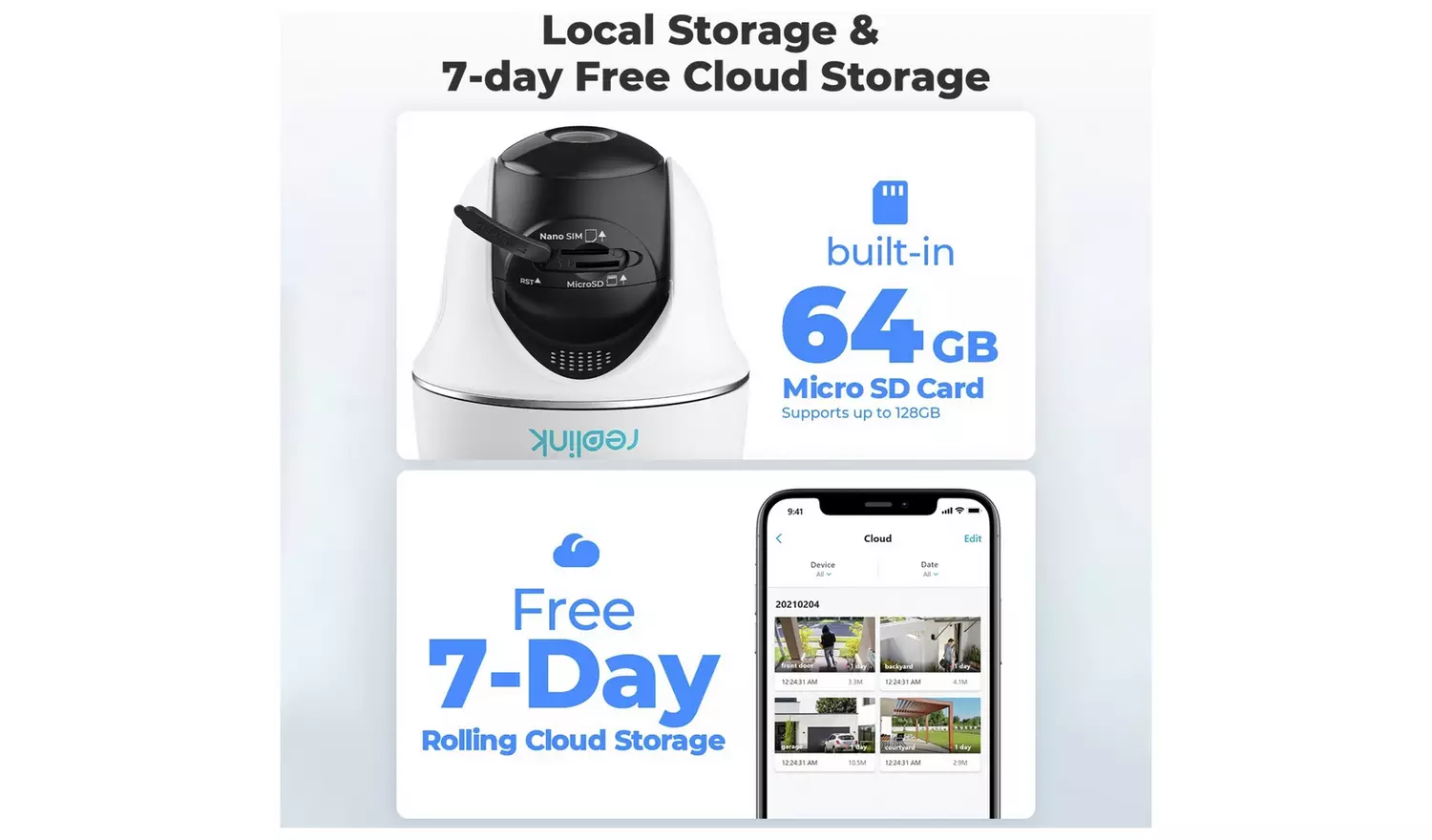 Reolink Go 4G LTE 2K Pan-Tilt Battery CCTV with 64GB SD Card