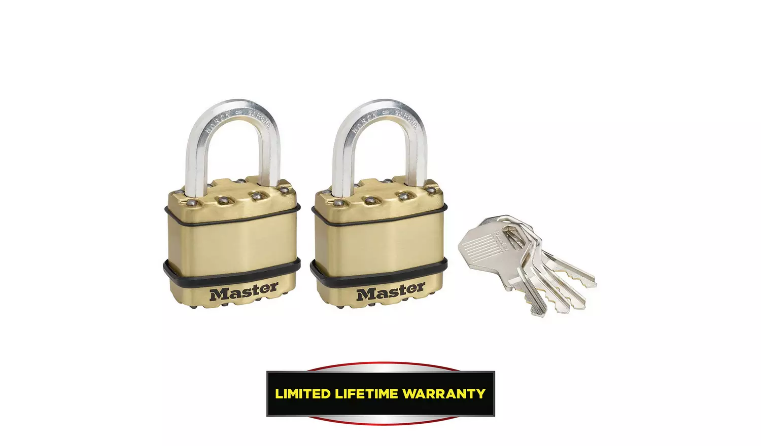 Master Lock Excell 45mm Laminated Padlock - Pack of 2