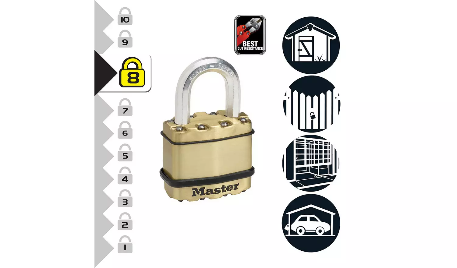 Master Lock Excell 45mm Laminated Padlock - Pack of 2