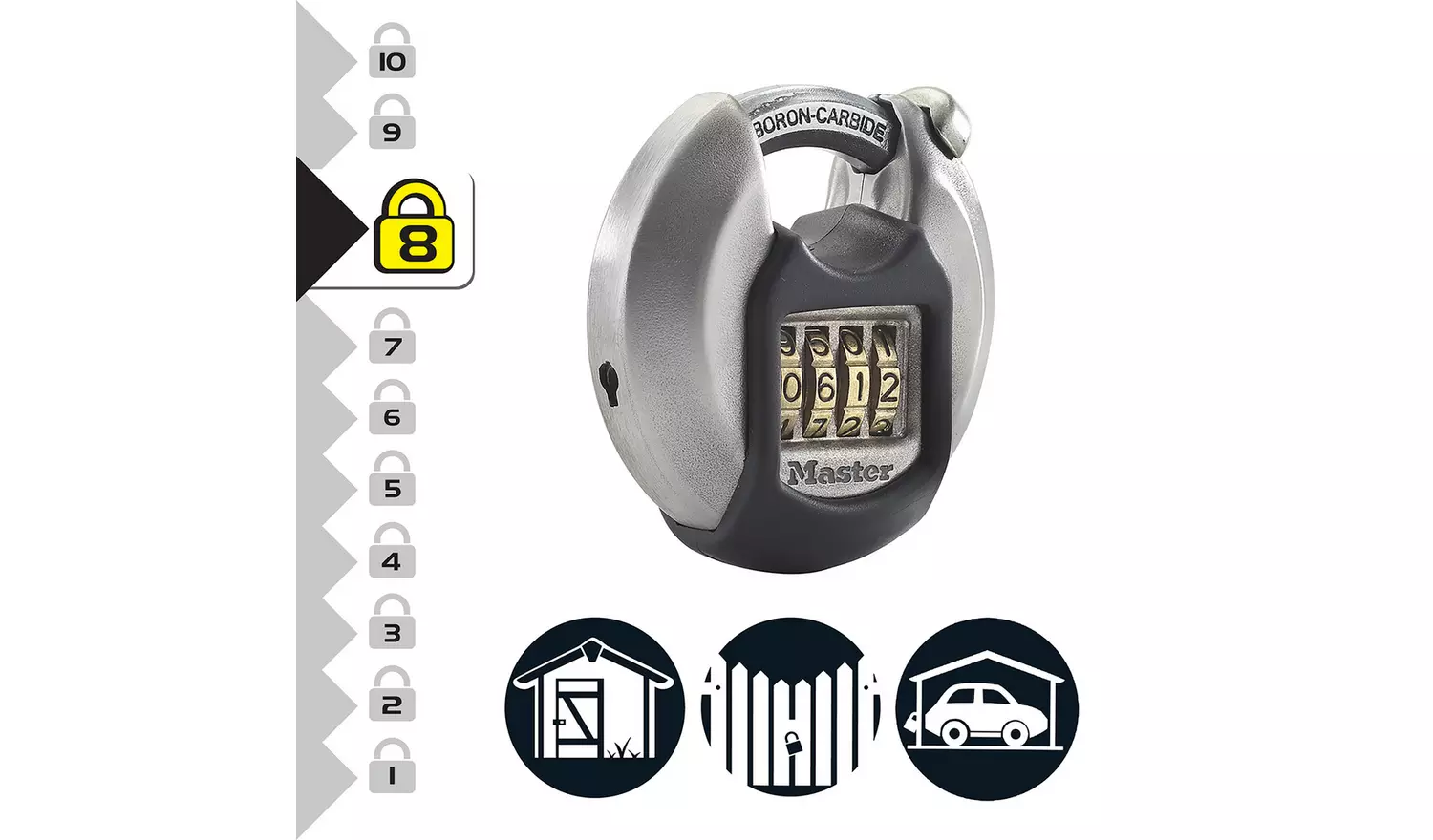 Master Lock Excell Stainless Steel Combination Disc Padlock