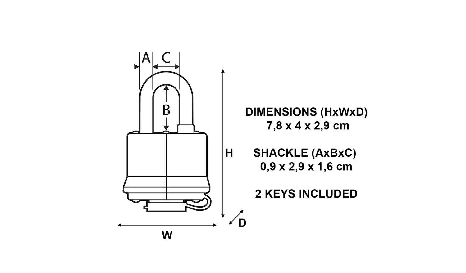 Master Lock Thermoplastic Weatherproof Padlock