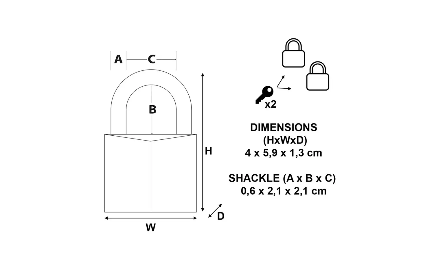 Master Lock Aluminium Padlock – Twin Pack