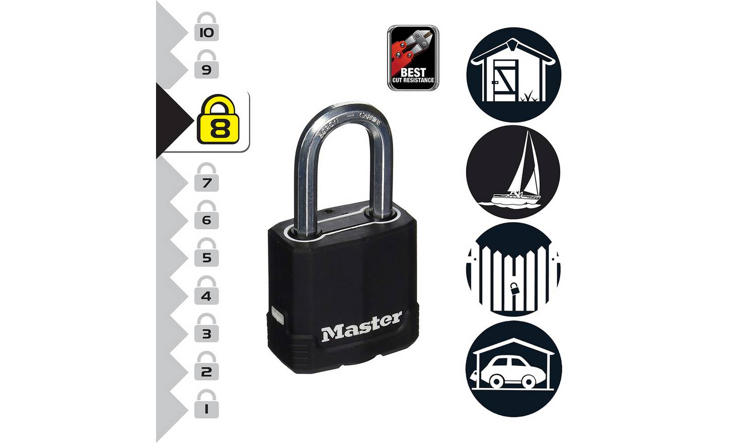 Master Lock Anti Rust Weatherproof Laminated Steel Padlock