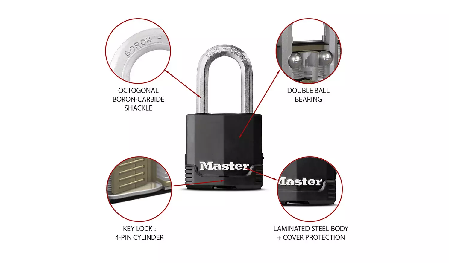 Master Lock Anti Rust Weatherproof Laminated Steel Padlock