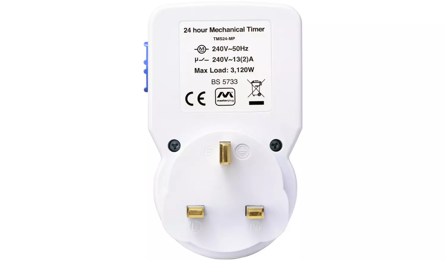 Masterplug 24 Hour Mechanical Segment Timer - 3 Pack