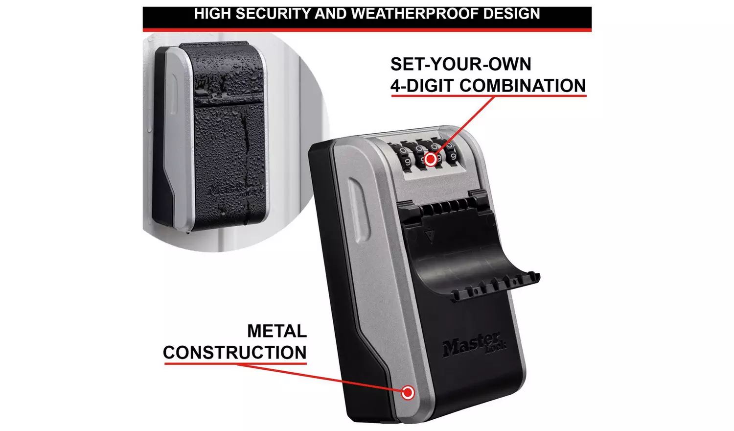 Master Lock Large Capacity Combination Key Safe