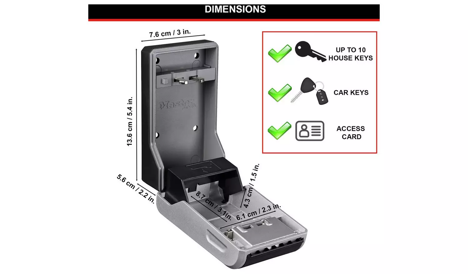 Master Lock Large Capacity Combination Key Safe
