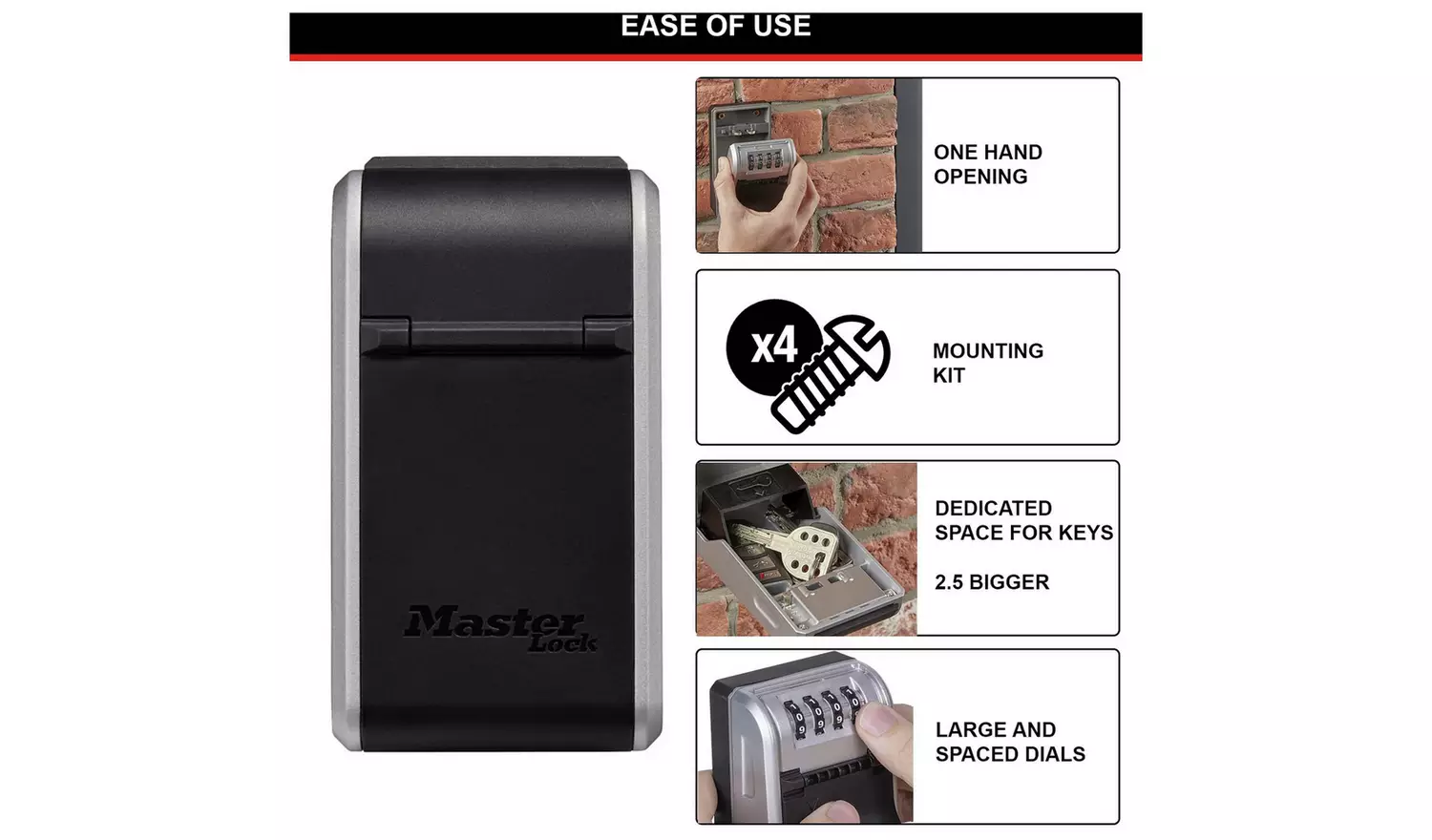 Master Lock Large Capacity Combination Key Safe