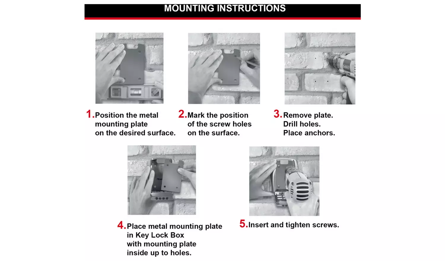 Master Lock Reinforced Certified Wall Mounted Key Safe