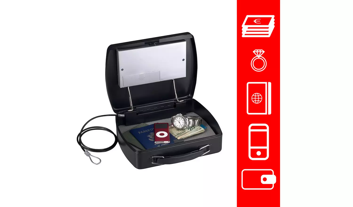 Master Lock Portable Safe Electronic Combination With Cable