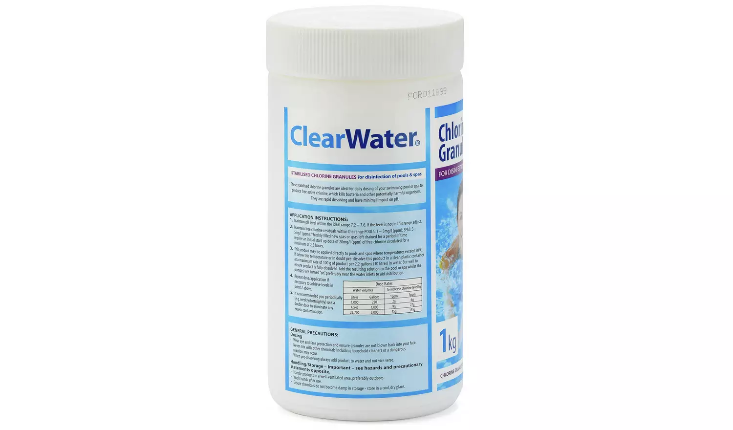 Clearwater Hot Tub Chlorine Granules - 1 Kg