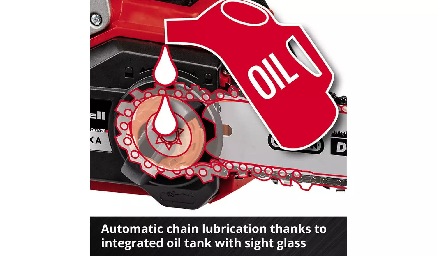 Einhell 30cm Cordless Chainsaw with a 4Ah Battery - 18V