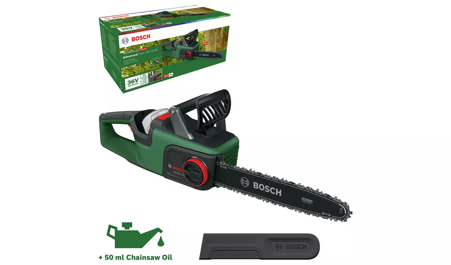 Bosch Advanced 35cm Cordless Chainsaw - 18V