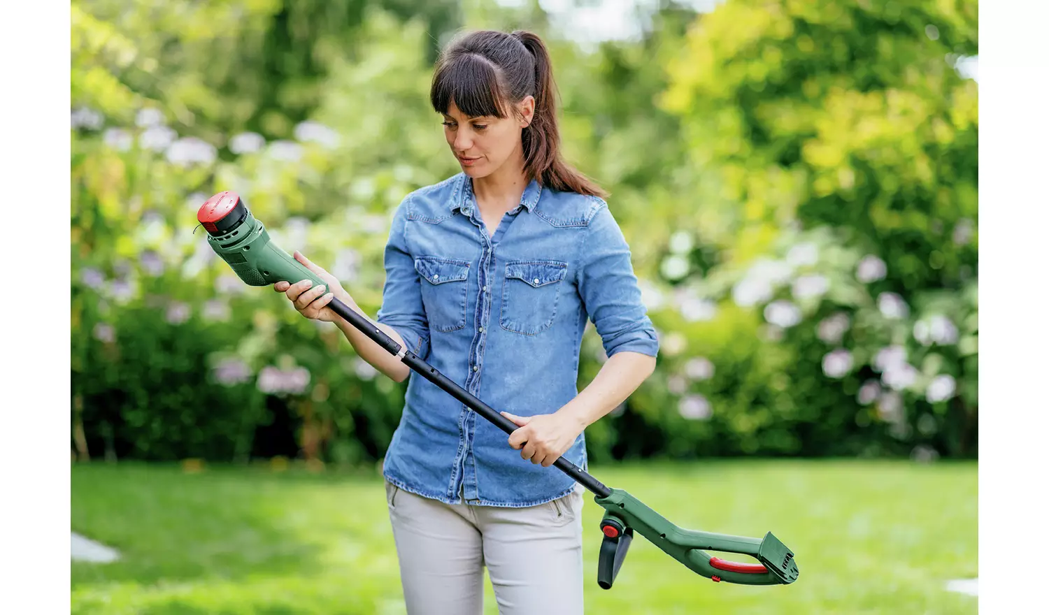 Bosch 32cm Cordless Rotary Lawnmower and Grass Trimmer - 18V