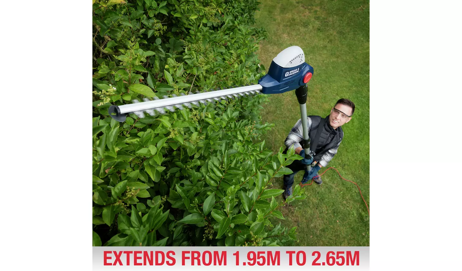 Spear & Jackson 45cm Corded Pole Hedge Trimmer - 550W