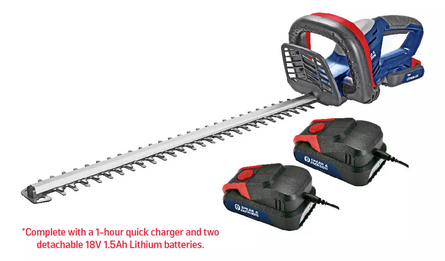 Spear & Jackson 51cm Cordless Hedge Trimmer with Battery 18V