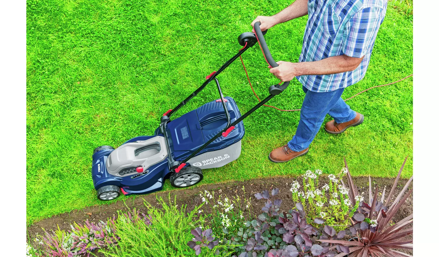Spear & Jackson 40cm Corded Rotary Lawnmower - 1700W