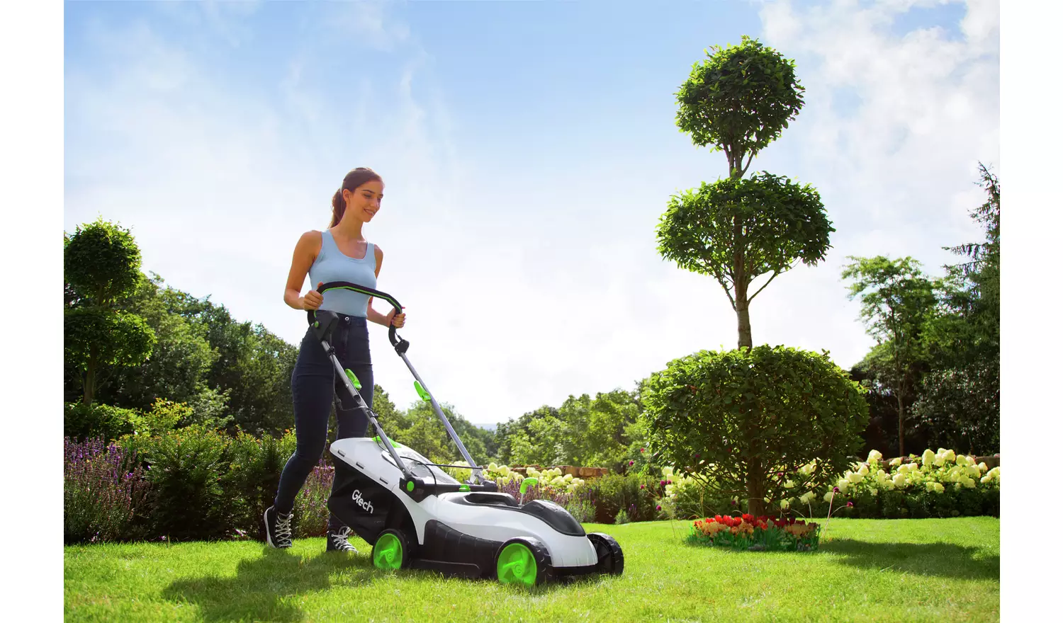 Gtech 42cm CLM50 Cordless Electric Rotary Lawnmover - 48V