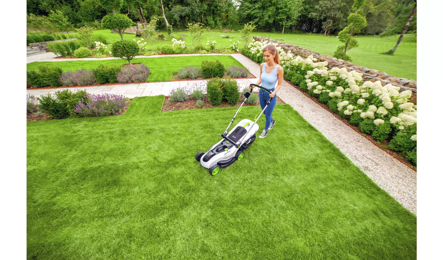 Gtech 42cm CLM50 Cordless Electric Rotary Lawnmover - 48V