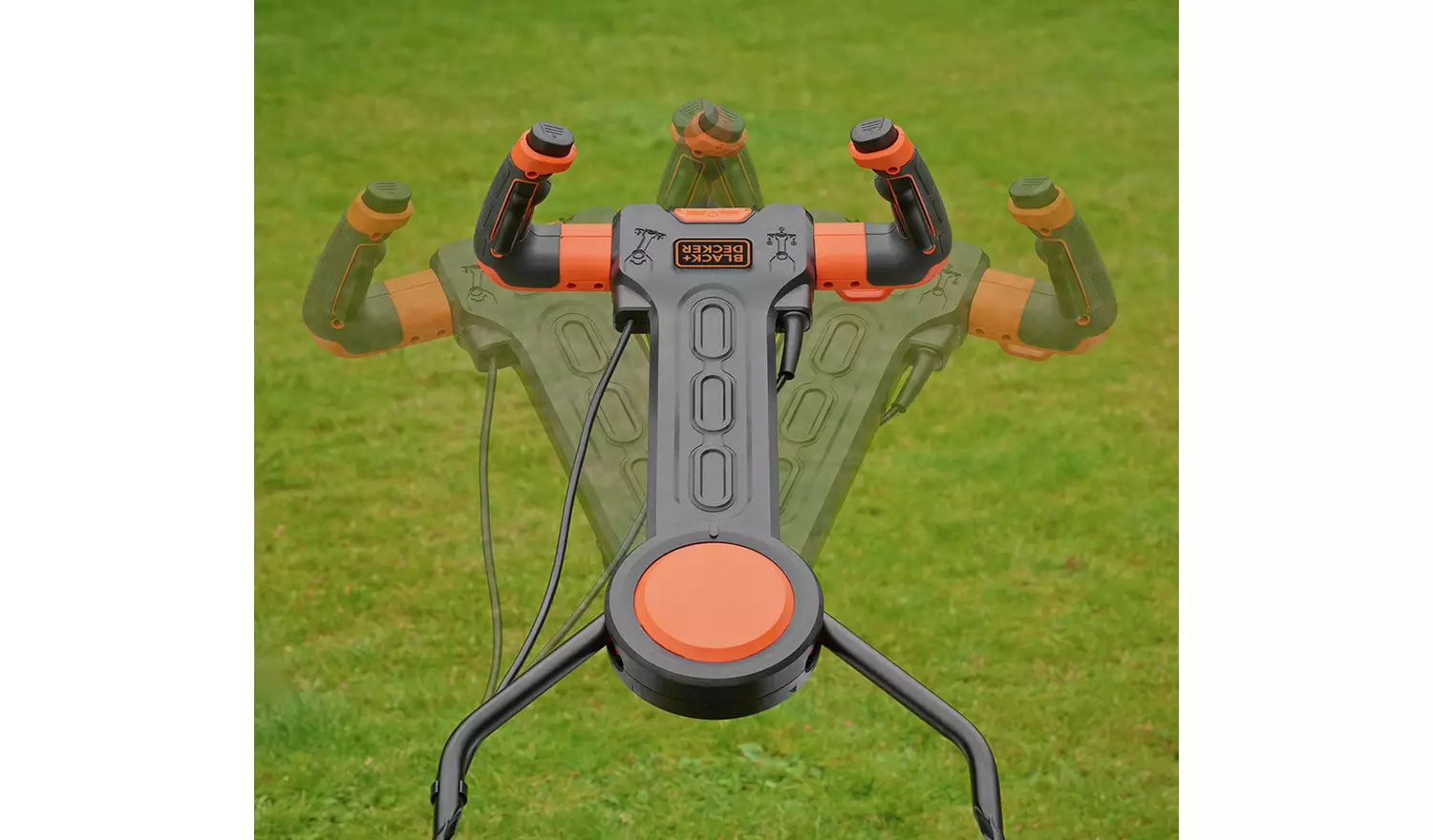 Black + Decker EasySteer 38cm Corded Rotary Lawnmower -1600W