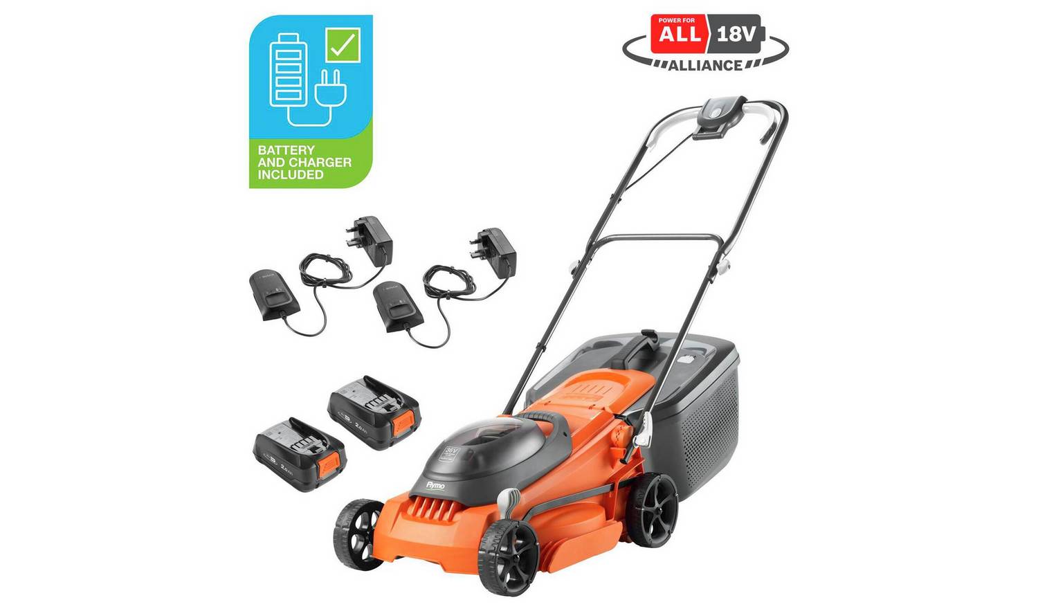 Flymo EasiStore 380R 38cm Cordless Rotary Lawnmower - 36V