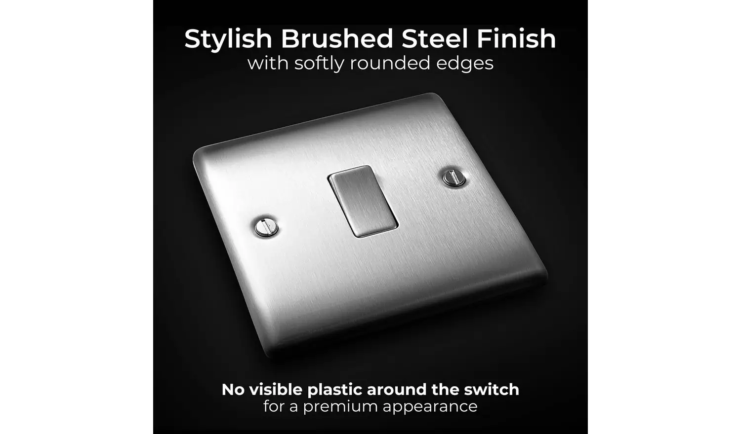 BG Nexus 20A Single Wall Light Switch 2 Way - Brushed Steel