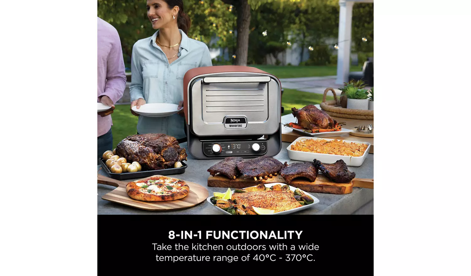 Ninja Woodfire 8-in-1 Electric Outdoor Pizza Oven
