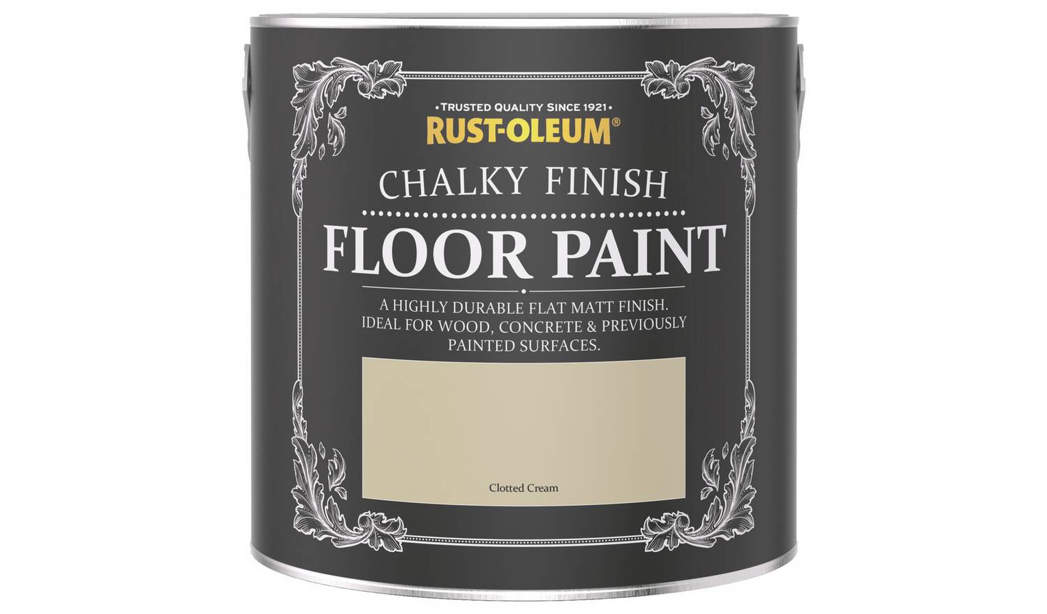 Rust-Oleum Chalky Floor Matt Paint 2.5L - Clotted Cream