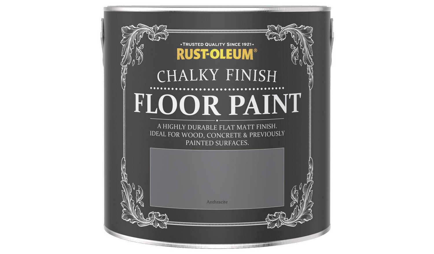Rust-Oleum Chalky Floor Matt Paint 2.5L - Anthracite