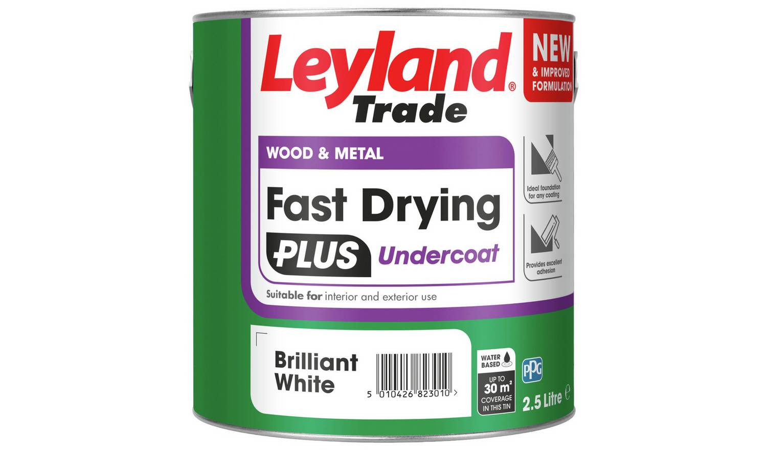 Leyland Trade Fast Dry Plus Undercoat 2.5L - Brilliant White