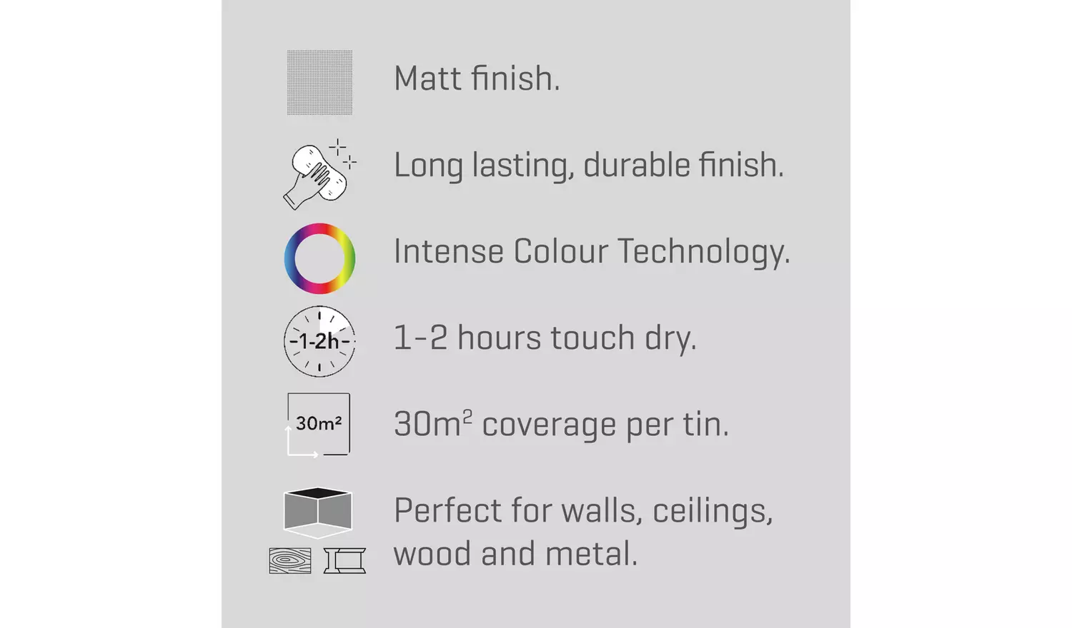 Johnstone My Colour Durable Matt Paint 2.5L - Candle Smoke